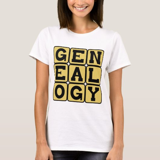 系図学、系譜の勉強 Tシャツ (正面)