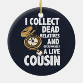 系図家が亡くなった親族を収集 セラミックオーナメント (裏面)