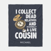 系図家が亡くなった親族を収集 フリースブランケット (正面)