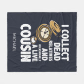 系図家が亡くなった親族を収集 フリースブランケット (正面(横))