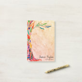 系図家系図ベージュ ポストイット (デスク上)