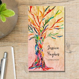 系図家系図ベージュ 名刺