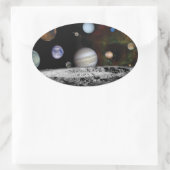 系惑星太陽の 楕円形シール (バッグ)