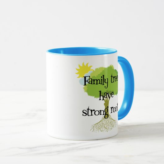 系譜に強い根があります マグカップ (正面右)