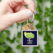 系譜に強い根の系図学のキーホルダーがあります キーホルダー (手)