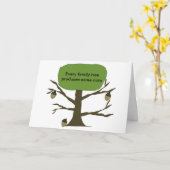 系譜のおもしろいなバースデー・カード カード (黄色い花)