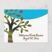 系譜の家族会のピクニック収集の招待 インビテーションポストカード (正面)