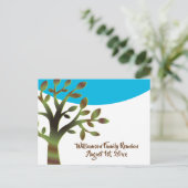 系譜の家族会のピクニック収集の招待 インビテーションポストカード (スタンド正面)