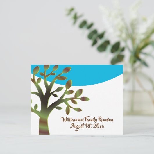 系譜の家族会のピクニック収集の招待 インビテーションポストカード