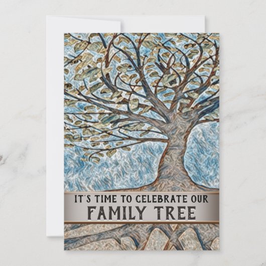 系譜の懇親会の招待状 招待状 (正面)