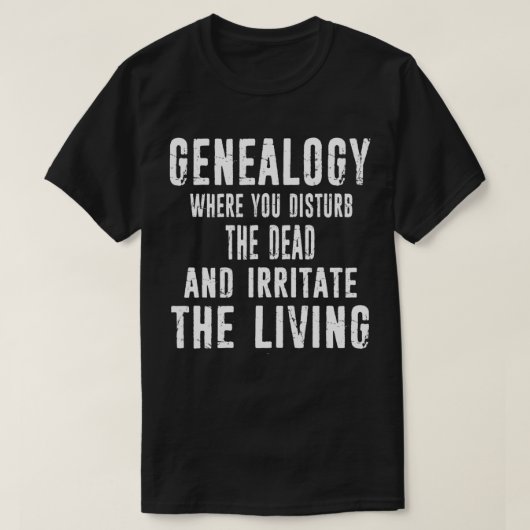 系譜家系図学家歴動揺して史Ty Tシャツ (デザイン正面)
