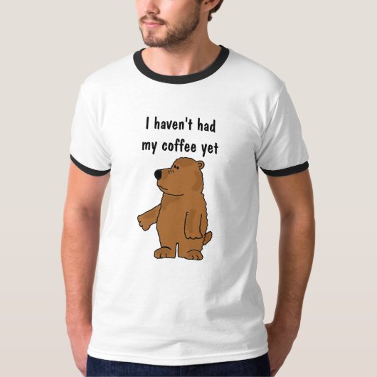 紀元前に気難しいくまの漫画のワイシャツ Tシャツ (正面)