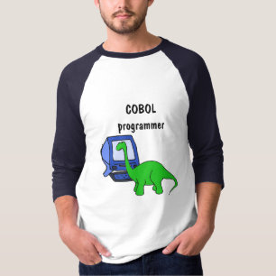 紀元前にCOBOLプログラマー恐竜のワイシャツ Tシャツ