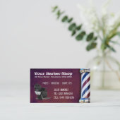 紀元前のカスタマイズ可能な理髪店 予約カード (スタンド正面)