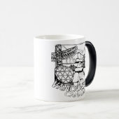 紀元前のバンクーバーカナダのコーヒーカップマグ及びガラス モーフィングマグカップ (正面右)