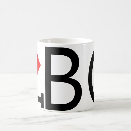 紀元前のIハート コーヒーマグカップ (中央)