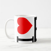 紀元前のIハート コーヒーマグカップ (左)