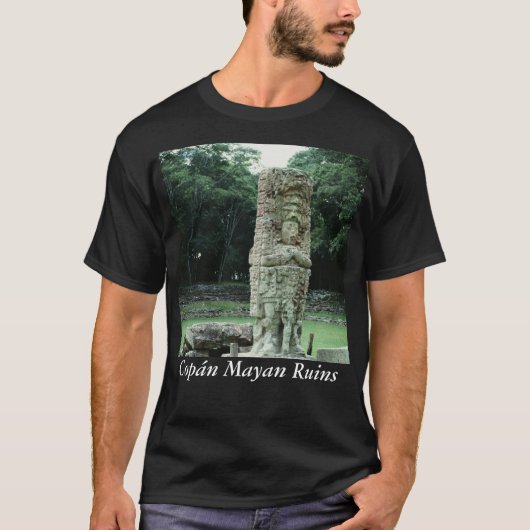 紀元前1200年コパン・マヤ遺跡ホンジュラス写真設計 Tシャツ (正面)