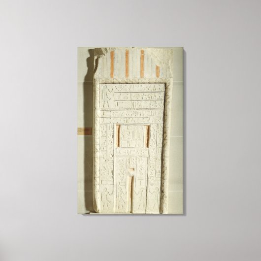 紀元前2300年～2200年の偽扉(色彩の鮮やかライム) キャンバスプリント (正面)