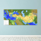 紀元前334素晴らし-328アレクサンダーの地図。 キャンバスプリント (インサイチュ (ウッドフロア))