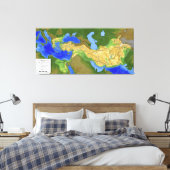 紀元前334素晴らし-328アレクサンダーの地図。 キャンバスプリント (インサイチュ (寝室))