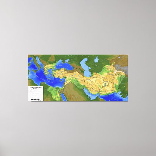紀元前334素晴らし-328アレクサンダーの地図。 キャンバスプリント (正面)