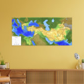 紀元前334素晴らし-328アレクサンダーの地図。 キャンバスプリント (インサイチュ (リビング))