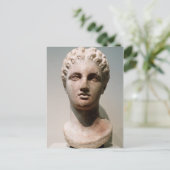 紀元前4世紀の女神の頭。 ポストカード (スタンド正面)