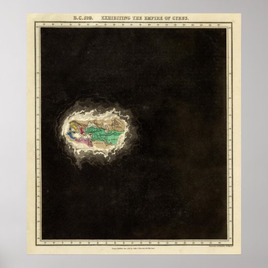 紀元前529年のキュロス帝国を示す ポスター (正面)