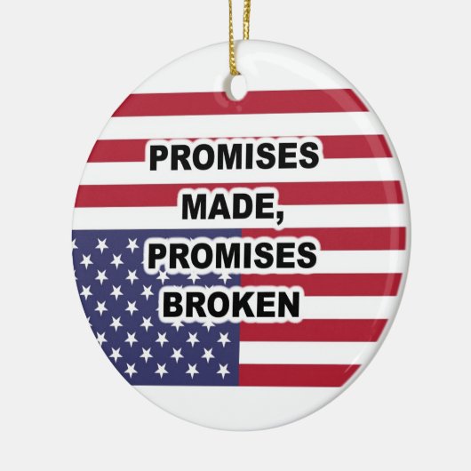 "約束した、約束を破った"ネックレスまたは セラミックオーナメント (左)