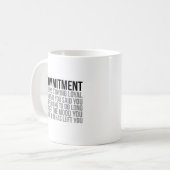 約束とは忠実に生き残ること コーヒーマグカップ (正面左)