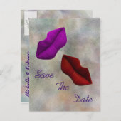 約束の日付を保存する唇 案内ポストカード (正面/裏面)