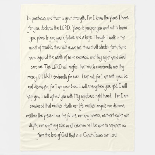 約束の神の聖書は慰める人のフリースブランケットを作詩します フリースブランケット (正面)