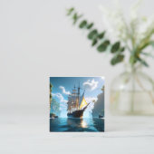 約束を守ることは、静かな事跡を軽々と越えるようなものだ スクエア名刺 (スタンド正面)