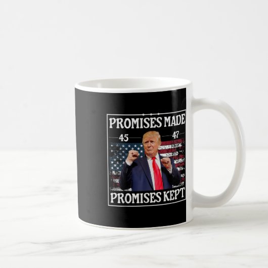約束を果た保したトランプ コーヒーマグカップ (右)