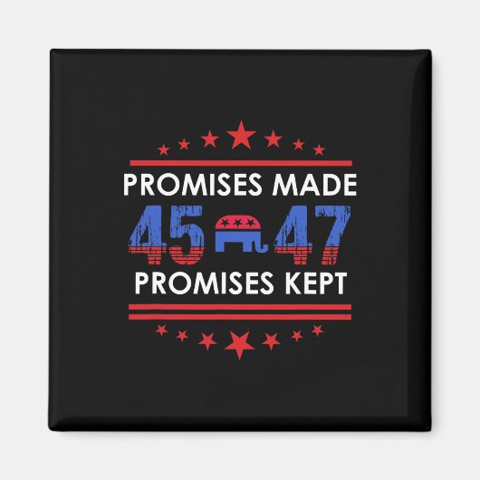 約束を約束す保るトランプ45 47サイン マグネット (正面)