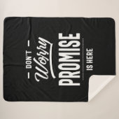 約束名パーソナライズされた誕生日ギフト シェルパブランケット (正面(横))