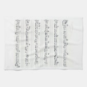 約束曲保の手書き楽譜 キッチンタオル (横)