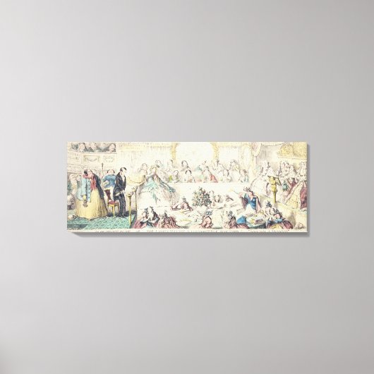 約束違反 – 漫画の手の色のエッチング キャンバスプリント (正面)