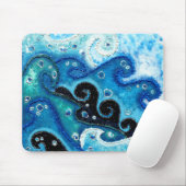 約転落する海洋波 マウスパッド (マウス)