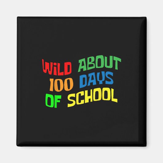 約100日学校100日目先生学生紀 マグネット (正面)