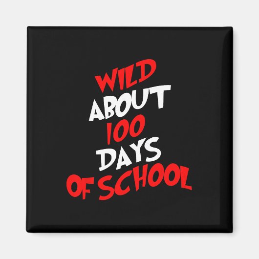 約100日学校100日目先生学生紀 マグネット (正面)