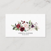 紅と紫の水彩結婚花 プレイスカード (裏面)