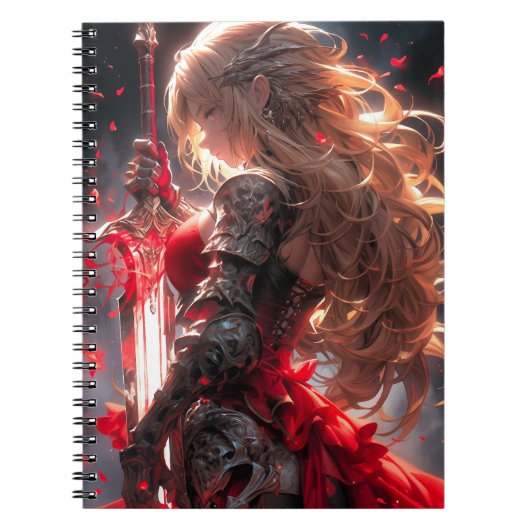 紅の騎士 | アニメの戦士のプリンセスアート ノートブック (正面)