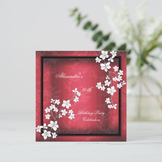 紅アジア黒花白誕生会 招待状 (スタンド正面)