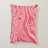 紅カラフル大理石の墨絵 アクセントクッション (裏面(縦))