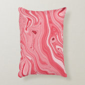 紅カラフル大理石の墨絵 アクセントクッション (正面(垂直))