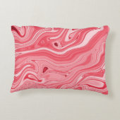 紅カラフル大理石の墨絵 アクセントクッション (裏面)