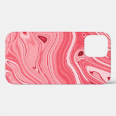 紅カラフル大理石の墨絵 Case-Mate iPhoneケース (裏面 (横))