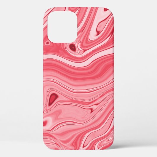 紅カラフル大理石の墨絵 Case-Mate iPhoneケース (裏面)